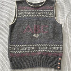 Vintage ABC Sweater Vest